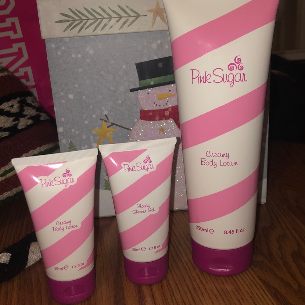 Pink Sugar body lotion and wash